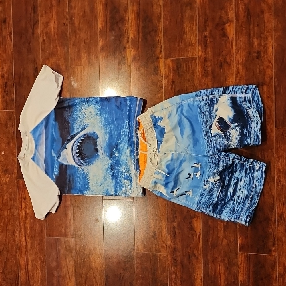 Gap swim short and rash guard shirt